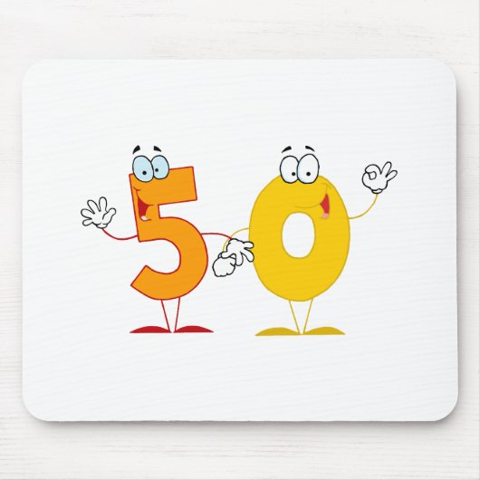 Glückszahl 50 mousepad (Vorne)