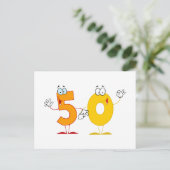 Glückszahl 50 postkarte (Stehend Vorderseite)