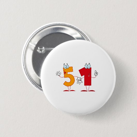 Glückszahl 51 button (Vorne & Hinten)
