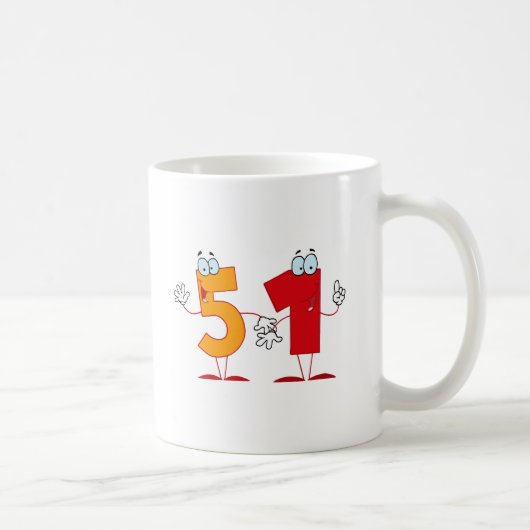 Glückszahl 51 kaffeetasse (Rechts)