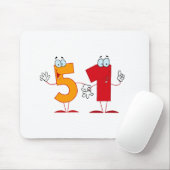 Glückszahl 51 mousepad (Mit Mouse)