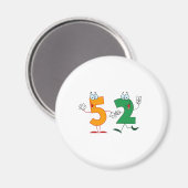 Glückszahl 52 magnet (Vorderseite/Rückseite)