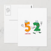 Glückszahl 52 postkarte (Vorne/Hinten)