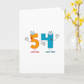 Glückszahl 54 karte (Gelbe Blume)