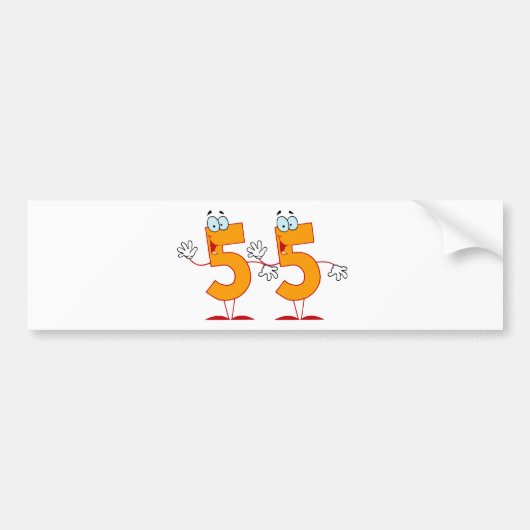 Glückszahl 55 autoaufkleber (Vorne)