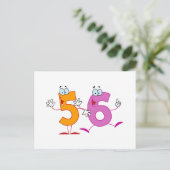 Glückszahl 56 postkarte (Stehend Vorderseite)