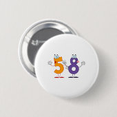 Glückszahl 58 button (Vorne & Hinten)