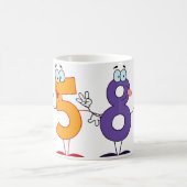Glückszahl 58 kaffeetasse (Mittel)