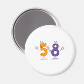 Glückszahl 58 magnet (Vorderseite/Rückseite)