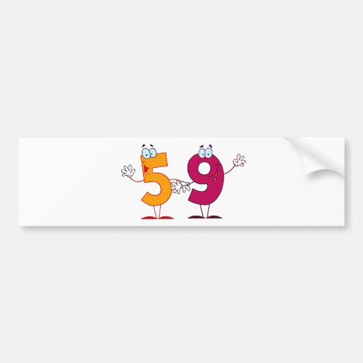 Glückszahl 59 autoaufkleber (Vorne)