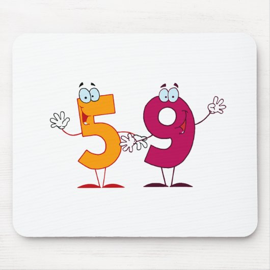 Glückszahl 59 mousepad (Vorne)
