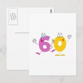 Glückszahl 60 postkarte (Vorne/Hinten)