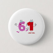 Glückszahl 61 button (Vorderseite)