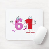 Glückszahl 61 mousepad (Mit Mouse)