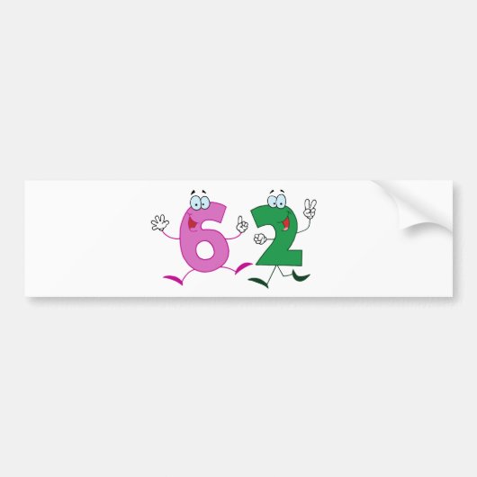 Glückszahl 62 autoaufkleber (Vorne)