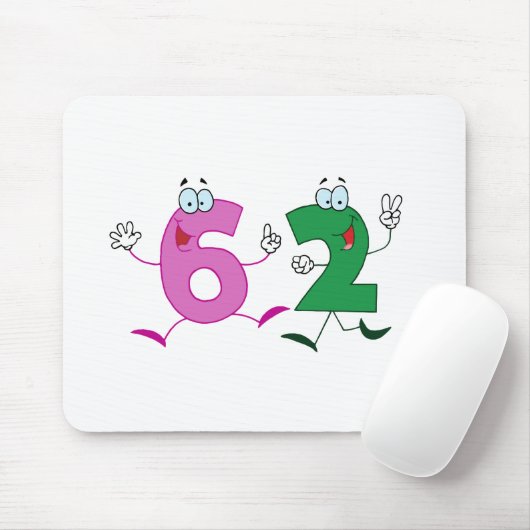 Glückszahl 62 mousepad (Mit Mouse)