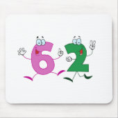 Glückszahl 62 mousepad (Vorne)