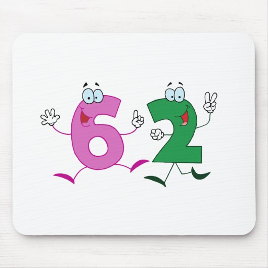 Glückszahl 62 mousepad (Vorne)