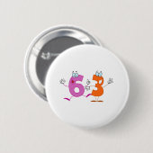 Glückszahl 63 button (Vorne & Hinten)