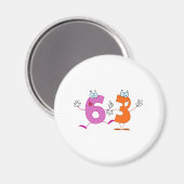 Glückszahl 63 magnet (Vorderseite/Rückseite)
