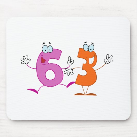 Glückszahl 63 mousepad (Vorne)