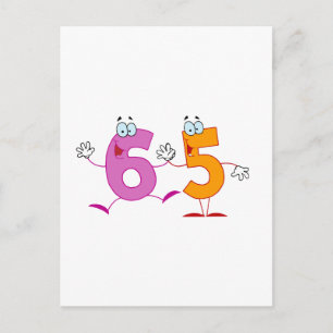 Glückszahl 65 postkarte