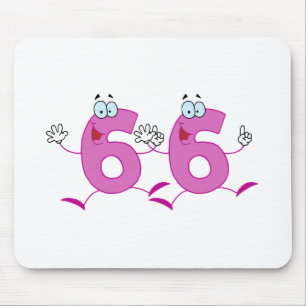 Glückszahl 66 mousepad