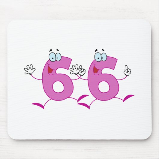 Glückszahl 66 mousepad (Vorne)