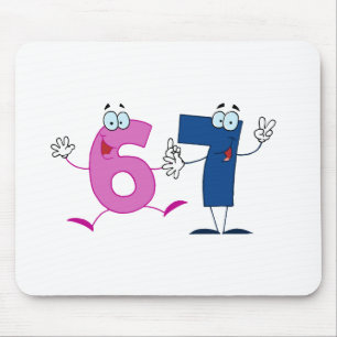 Glückszahl 67 mousepad