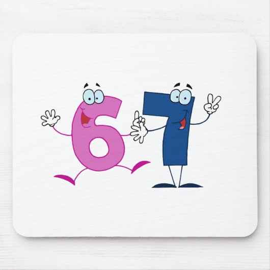 Glückszahl 67 mousepad (Vorne)