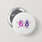 Glückszahl 68 button (Vorne & Hinten)