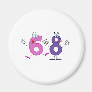 Glückszahl 68 magnet