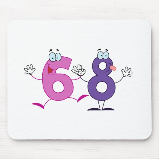 Glückszahl 68 mousepad (Vorne)