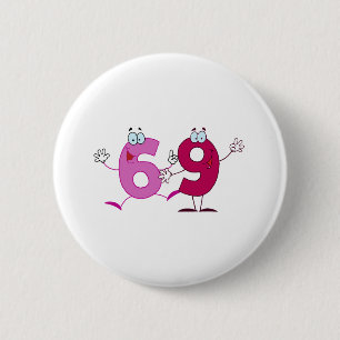 Glückszahl 69 button