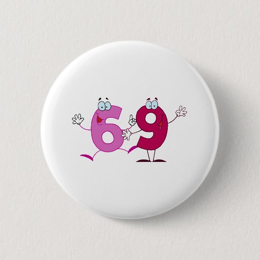 Glückszahl 69 button (Vorderseite)