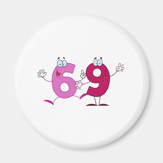Glückszahl 69 magnet (Vorne)