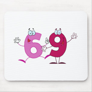 Glückszahl 69 mousepad