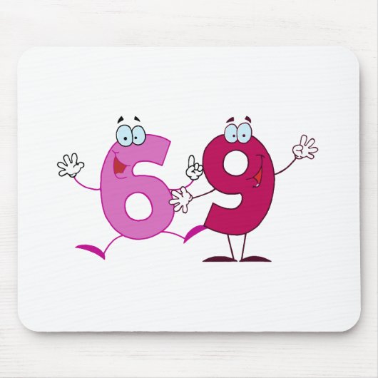 Glückszahl 69 mousepad (Vorne)