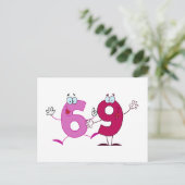 Glückszahl 69 postkarte (Stehend Vorderseite)