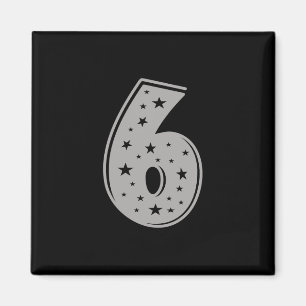 Glückszahl 6 Alles Gute zum Geburtstag Magnet
