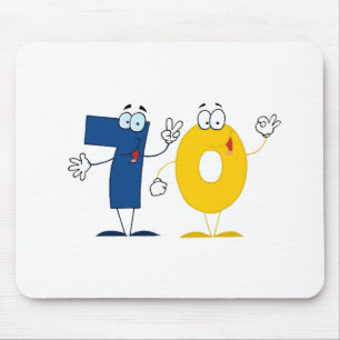 Glückszahl 70 mousepad