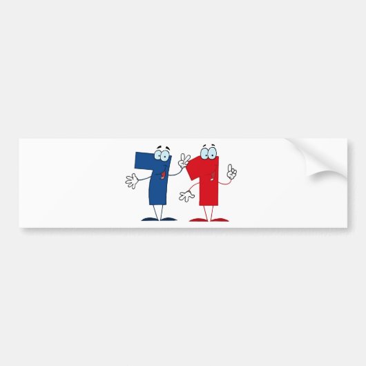 Glückszahl 71 autoaufkleber (Vorne)