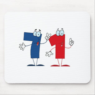 Glückszahl 71 mousepad