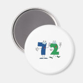 Glückszahl 72 magnet (Vorderseite/Rückseite)