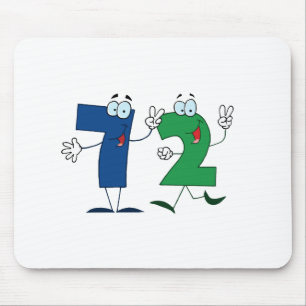 Glückszahl 72 mousepad