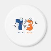 Glückszahl 73 magnet (Vorne)