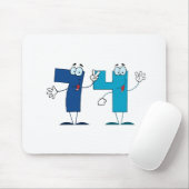 Glückszahl 74 mousepad (Mit Mouse)