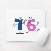 Glückszahl 76 mousepad (Mit Mouse)
