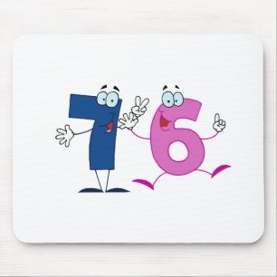 Glückszahl 76 mousepad