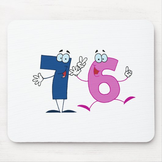 Glückszahl 76 mousepad (Vorne)